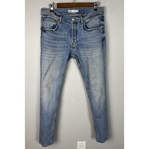 Zara Skinny Denim Jeans High Rise Light Wash Size 32 Women’s